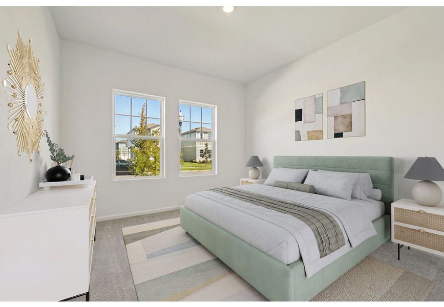 Furnished interior in a model home at Hawks Run in Kissimmee (Image 8).