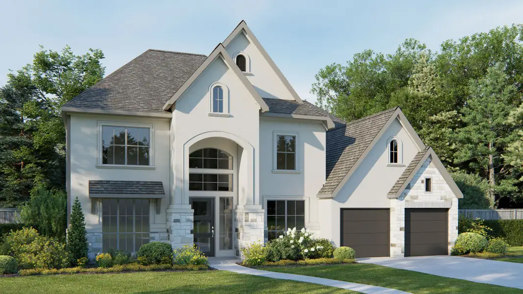 Front exterior of a home in the Elyson Valencia 65' community, located in Katy, TX (Image 9).