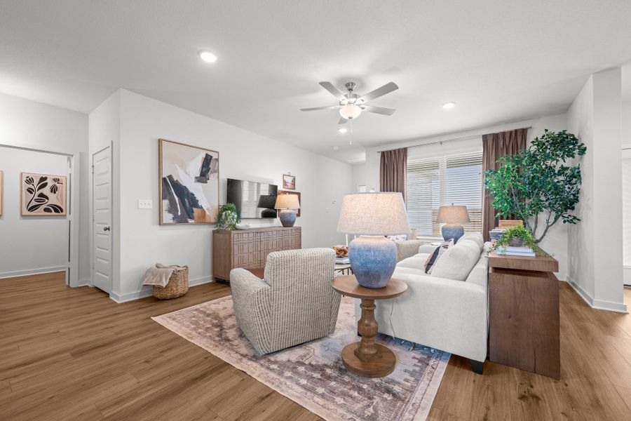 Furnished interior in a model home at Rancho San Gabriel in Georgetown (Image 23). Furnished interior in a model home at Rancho San Gabriel in Georgetown (Image 23).
