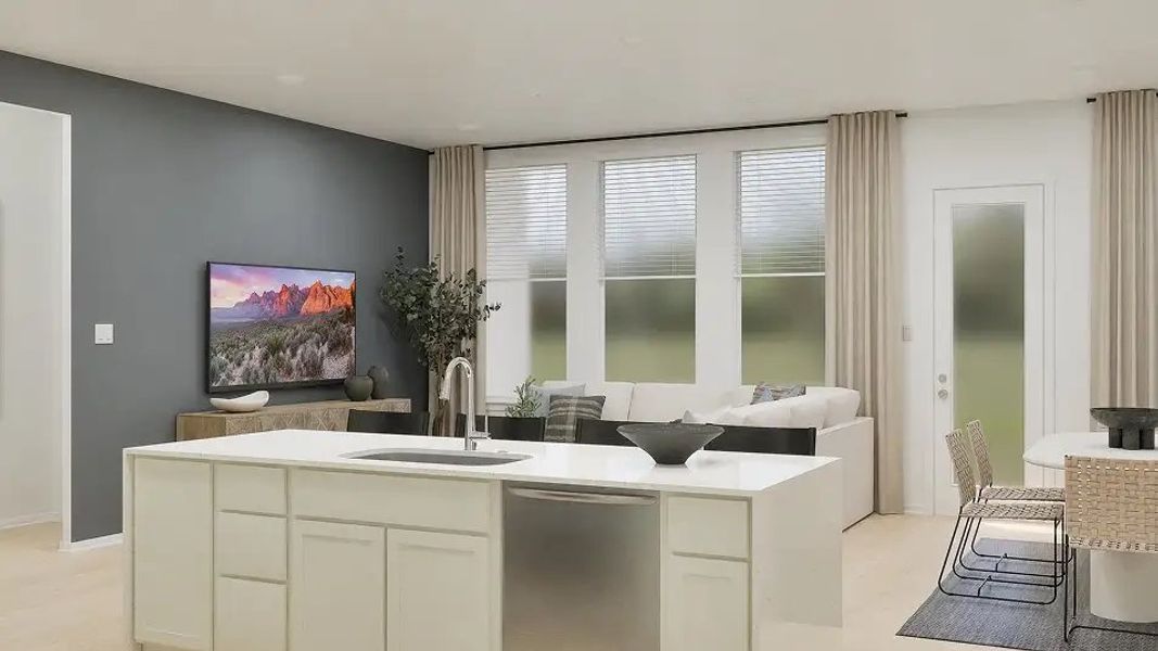 Furnished interior in a model home at Northlake in San Antonio (Image 7).