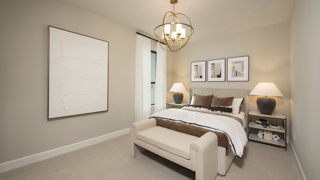 Furnished interior in a model home at Cane Island 60' in Katy (Image 19). Furnished interior in a model home at Cane Island 60' in Katy (Image 19).