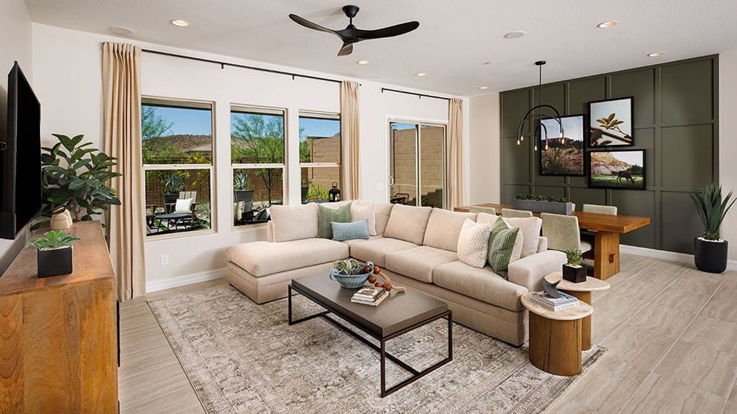 Furnished interior in a model home at Saddleback in Peoria (Image 3).