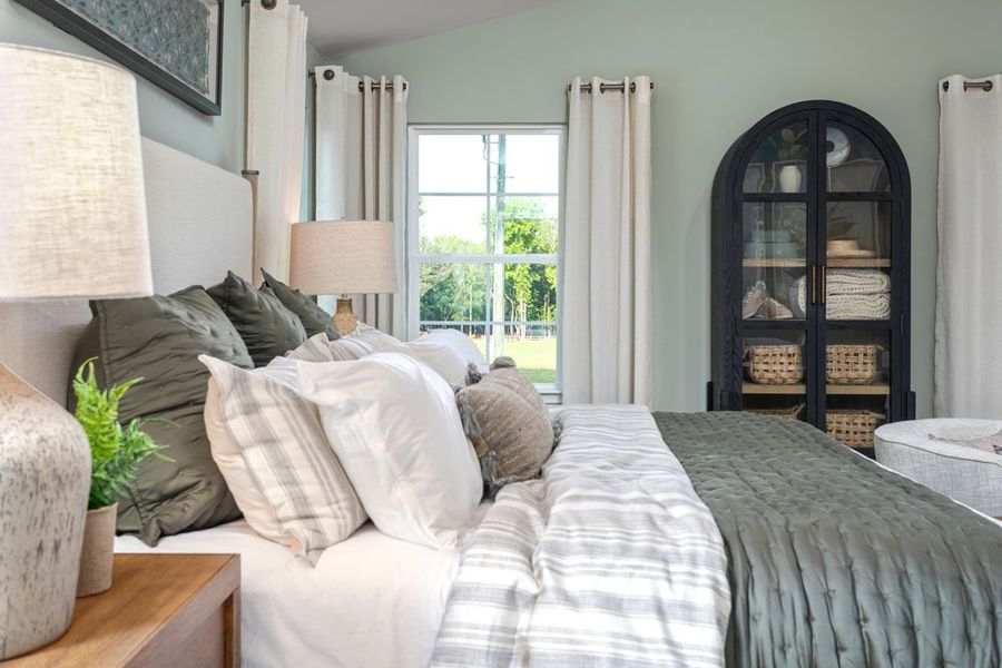 Furnished interior in a model home at Cedar Oaks in Greensboro (Image 15).
