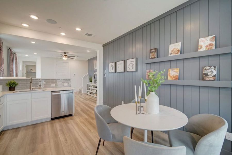 Furnished interior in a model home at Avery Centre in Round Rock (Image 37).