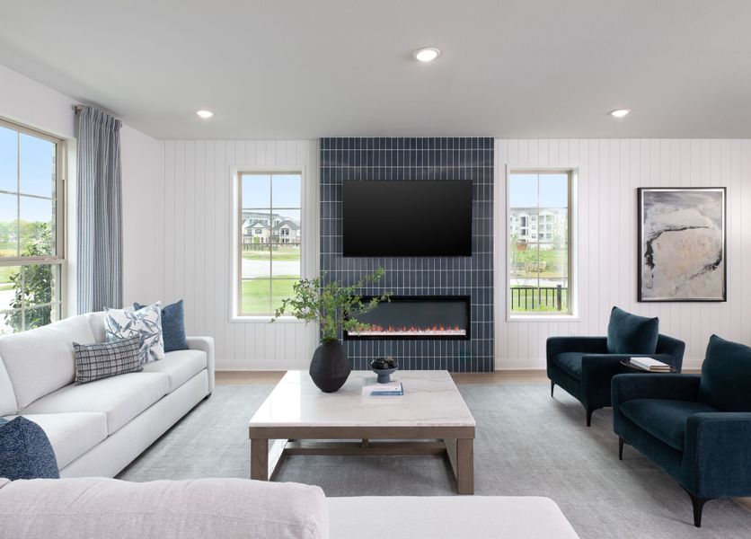 Furnished interior in a model home at Bayside in Rowlett (Image 6).