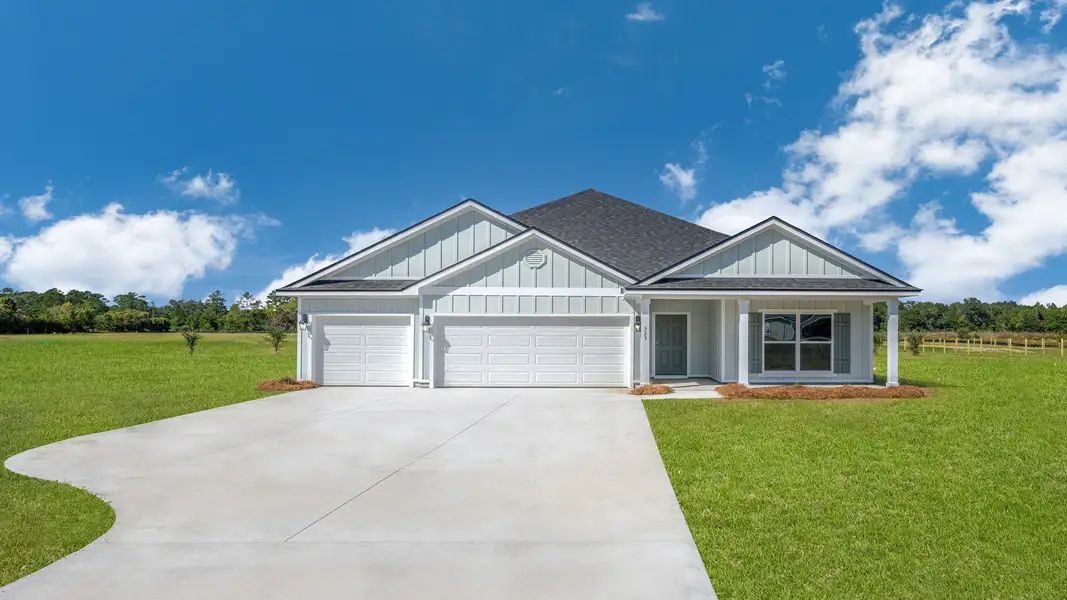 Front exterior of a home in the Meadows at Rehwinkel community, located in Crawfordville, FL (Image 4).
