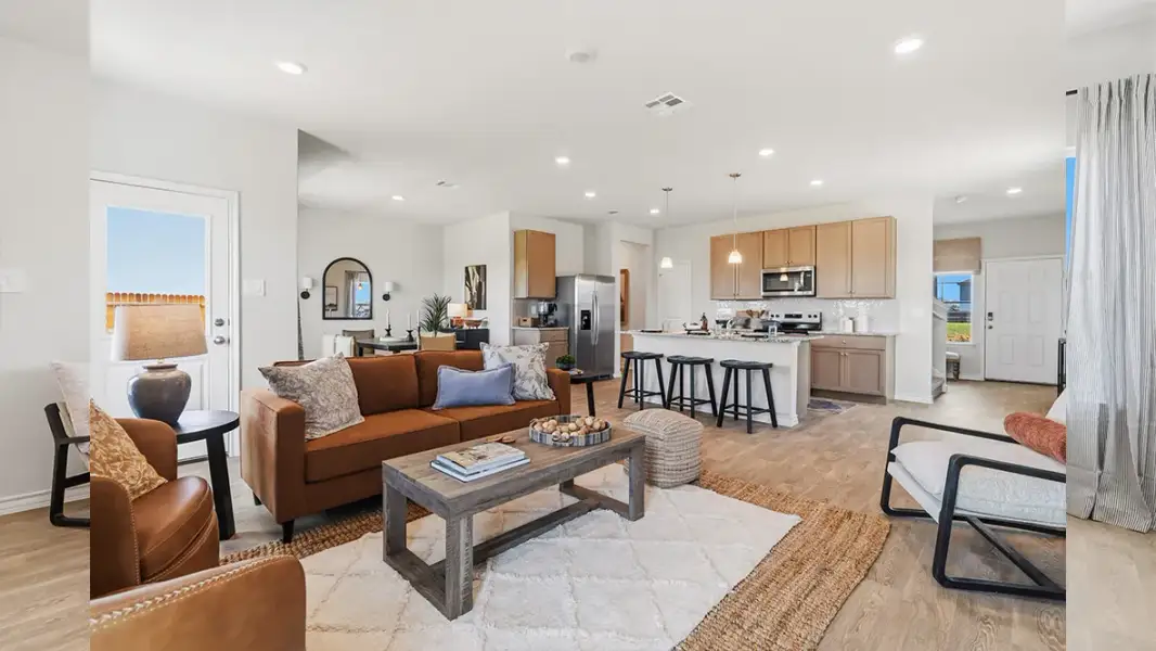 Furnished interior in a model home at Saddle Ridge Estates in Lytle (Image 7).