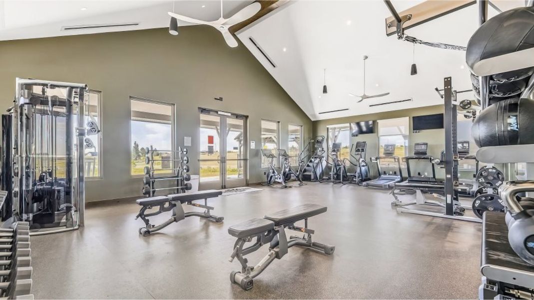 Fitness center amenity interior