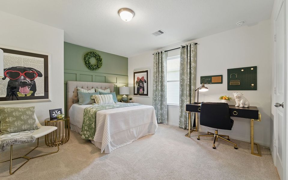 Furnished interior in a model home at Windrose Green in Angleton (Image 75).