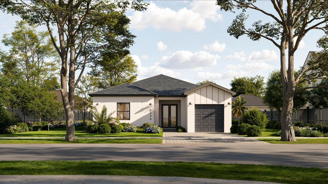 Front exterior of a home in the Palm Villas community, located in Leisure City, FL (Image 3).