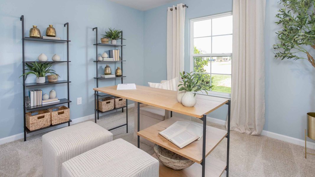 Furnished interior in a model home at Foxtail in Yadkinville (Image 24).