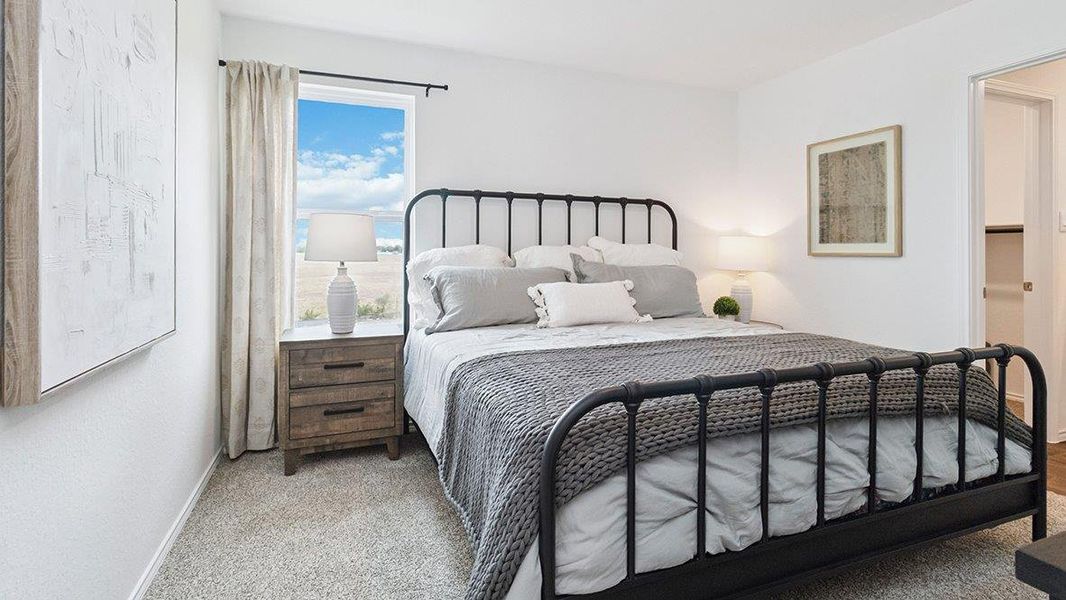 Furnished interior in a model home at Blue Ridge Ranch in San Antonio (Image 18).