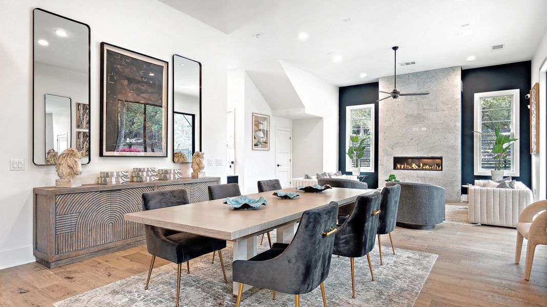 Furnished interior in a model home at Spyglass in Austin (Image 7).