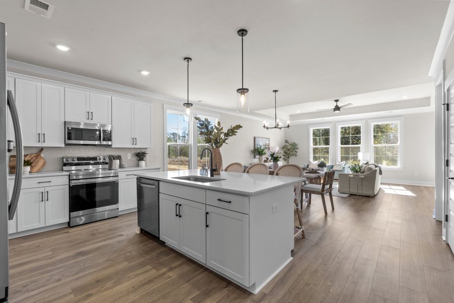 Furnished interior in a model home at Huckleberry Estates in Conway (Image 10).