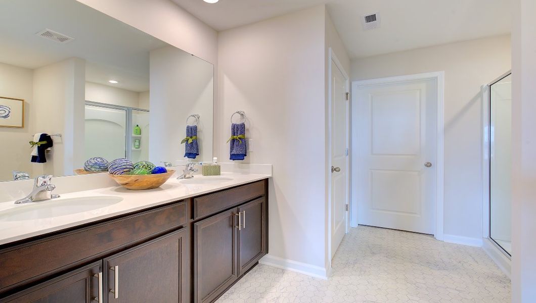 Furnished interior in a model home at Tap Root Farms in Fletcher (Image 19).