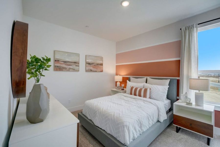 Furnished interior in a model home at Avery Centre in Round Rock (Image 29).