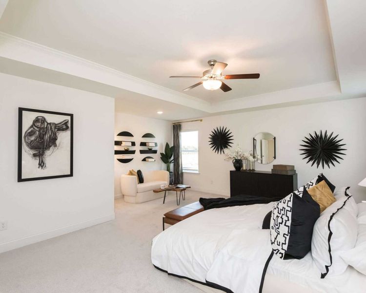 Furnished interior in a model home at Clark Farms in Flowery Branch (Image 14).