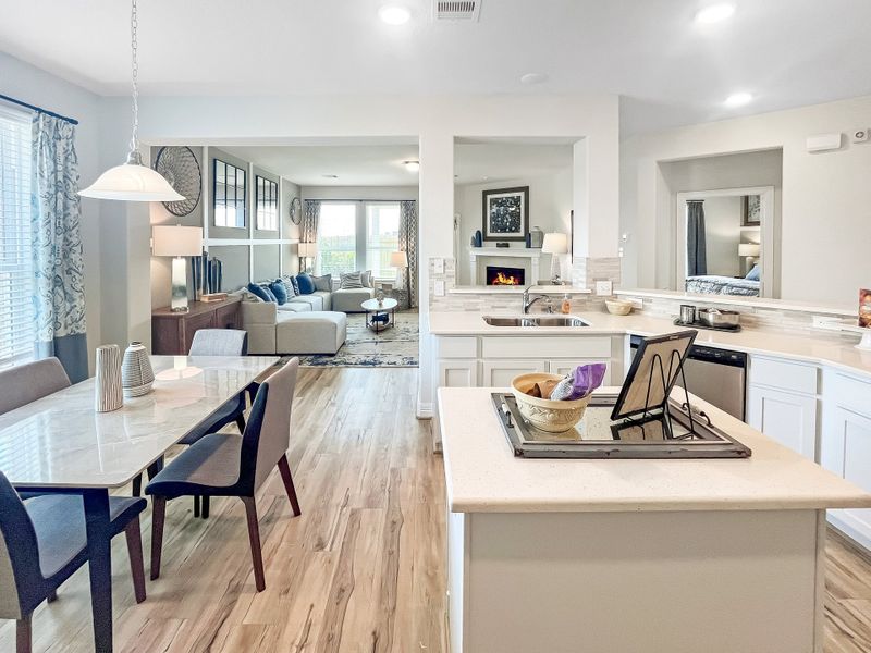 Furnished interior in a model home at Trails at Woodhaven Lakes in La Marque (Image 6).