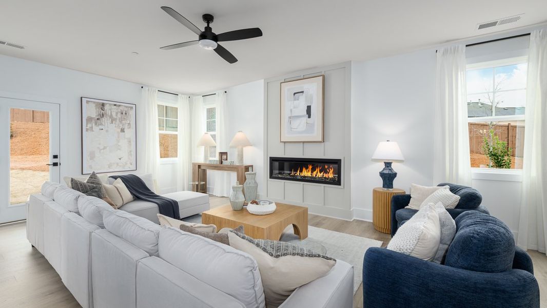 Furnished interior in a model home at The Village at Sandy Plains in Marietta (Image 9).