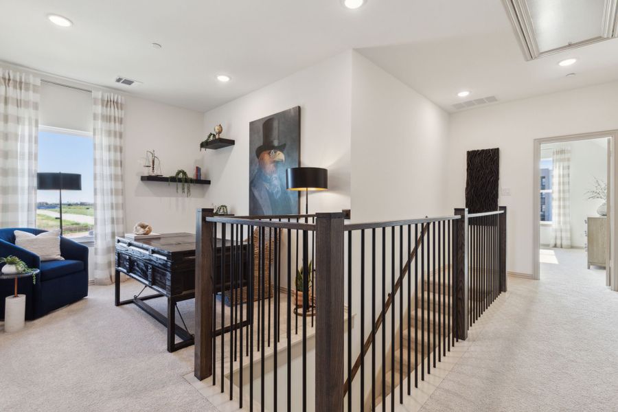 Furnished interior in a model home at Midtown GP in Grand Prairie (Image 18).