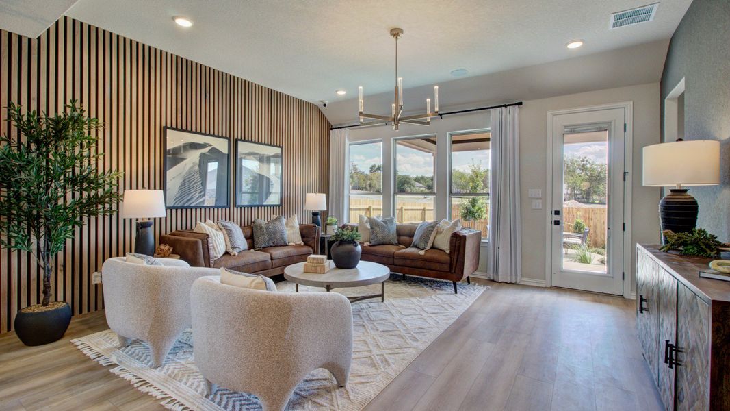 Furnished interior in a model home at Clear Creek in New Braunfels (Image 24).