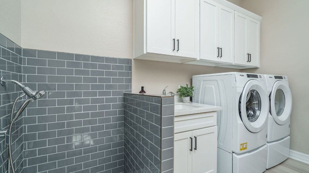 Furnished interior in a model home at Harmony at Montecito in Estrella in Goodyear (Image 18).