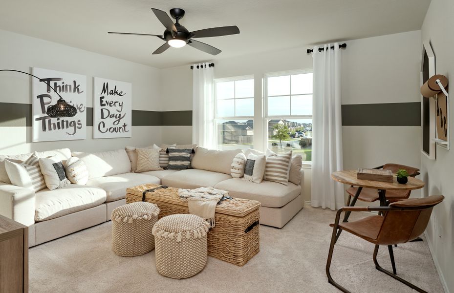 Furnished interior in a model home at Elley Crossing in New Braunfels (Image 9).