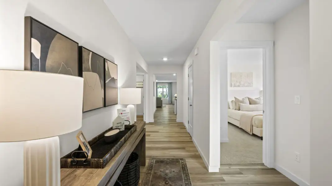 Furnished interior in a model home at Morgan Farms in Ooltewah (Image 3).