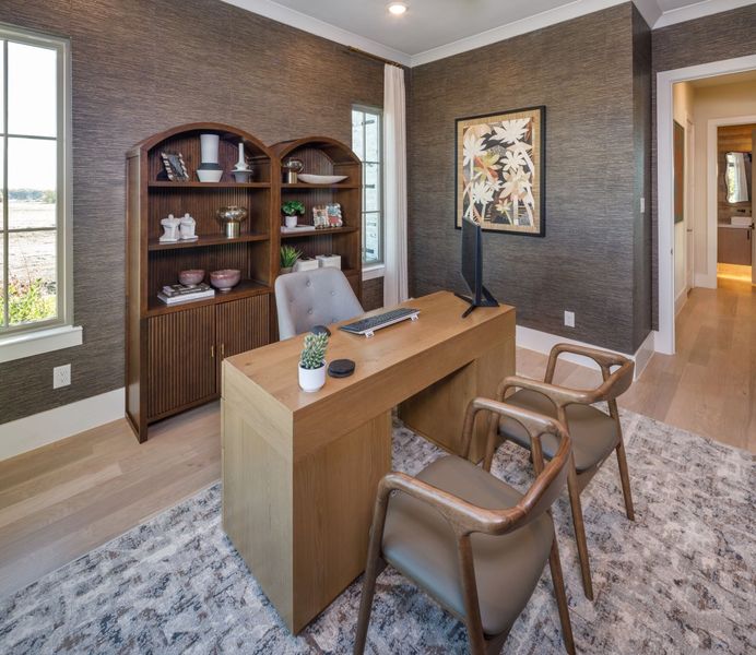 Furnished interior in a model home at Dean Farms in Lucas (Image 10).