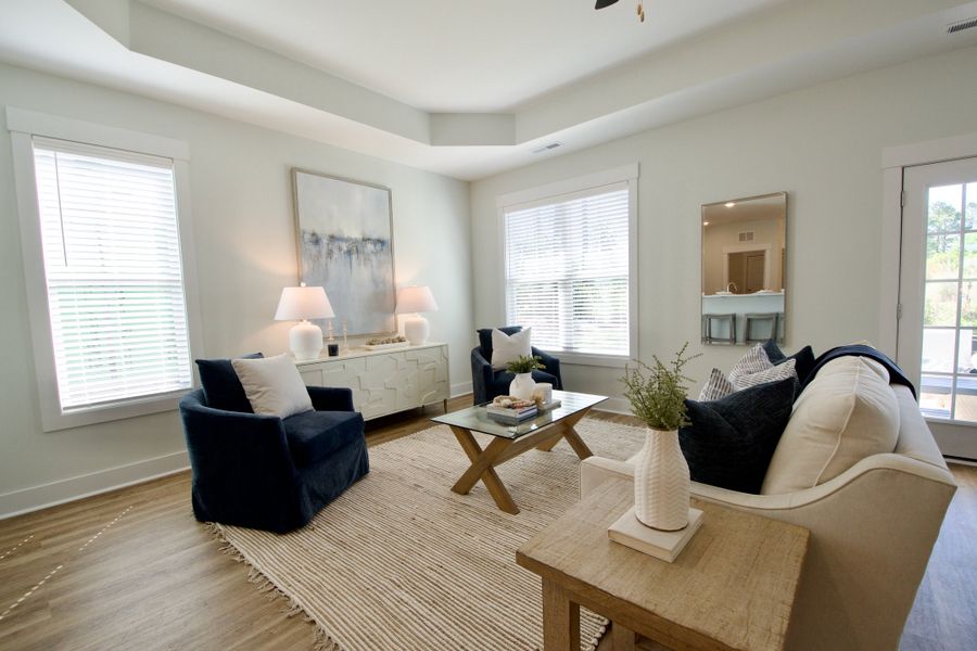 Furnished interior in a model home at Bristol Bay in Lake Waccamaw (Image 5).