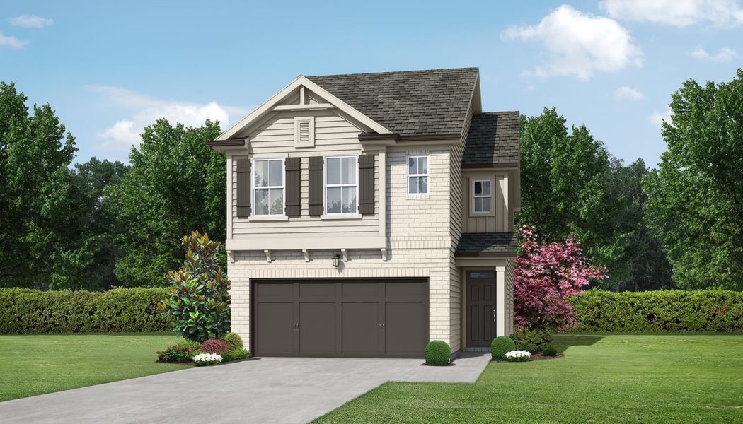 Front exterior of a home in the Thurgood Estates community, located in Snellville, GA (Image 8).
