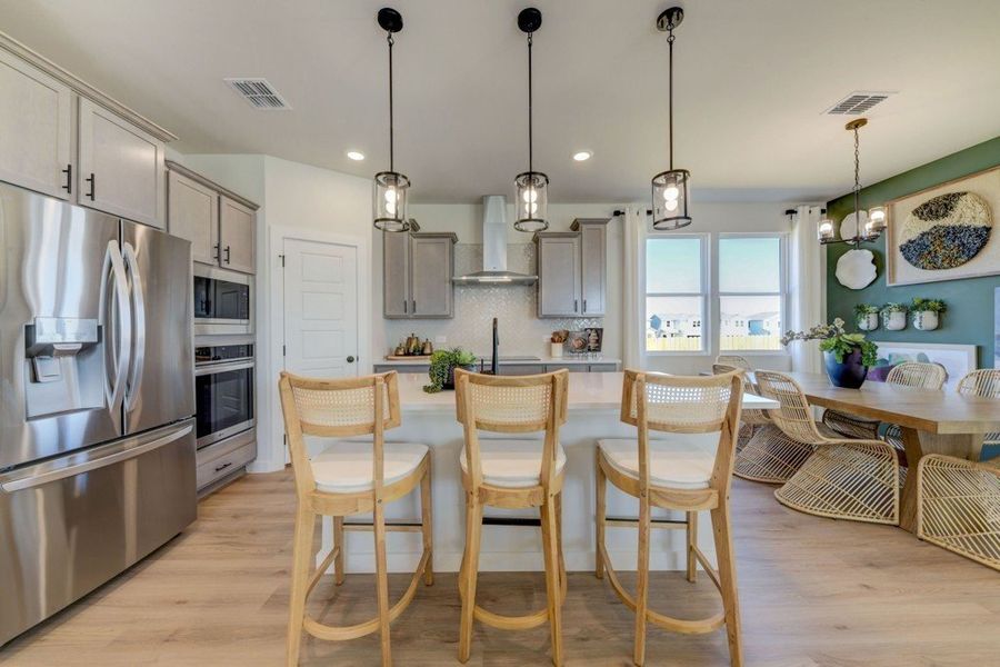 Furnished interior in a model home at Highland Ridge in New Braunfels (Image 8).