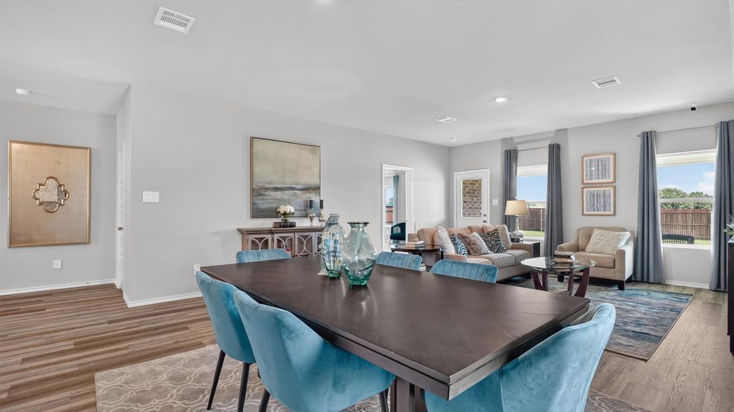 Furnished interior in a model home at Saratoga in Granbury (Image 53).