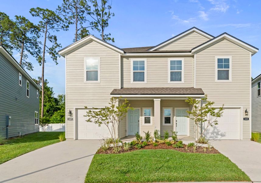 Davor Paired Home Exterior at The Landings at Pecan Park in Jacksonville