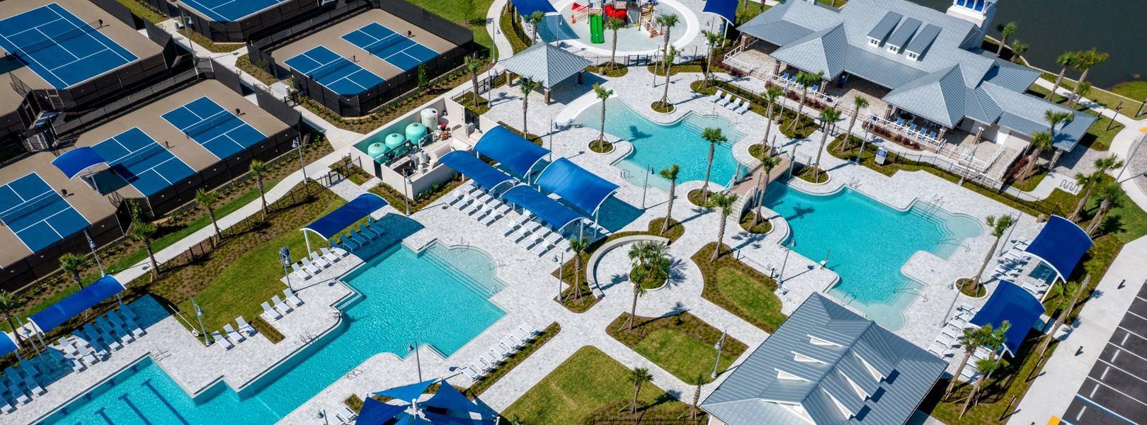 Aerial view of pool