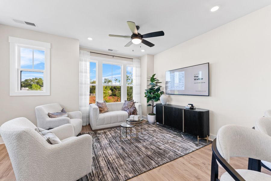 Furnished interior in a model home at Victor Park in Greer (Image 13).