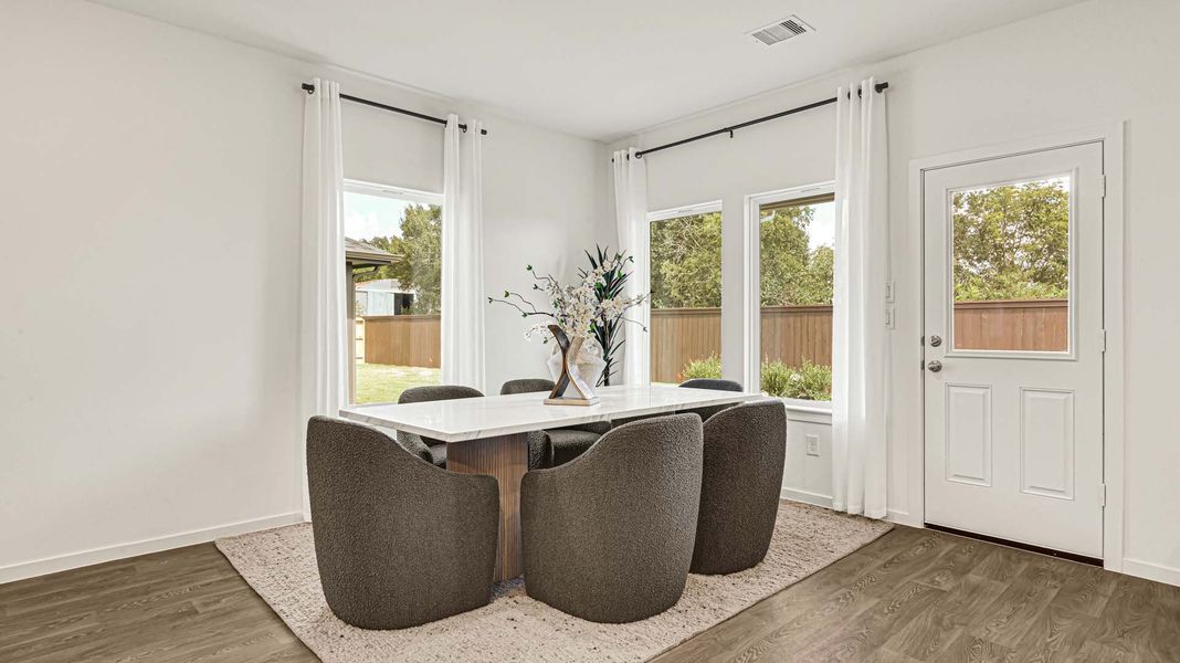 Furnished interior in a model home at August Trails in Needville (Image 19). Furnished interior in a model home at August Trails in Needville (Image 19).