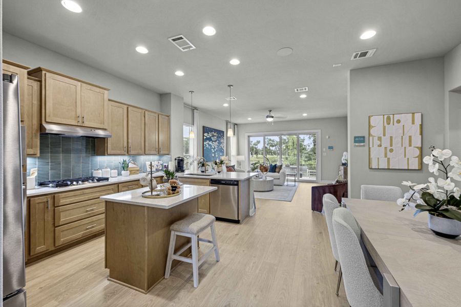 Furnished interior in a model home at Cross Creek in Cedar Park (Image 19).