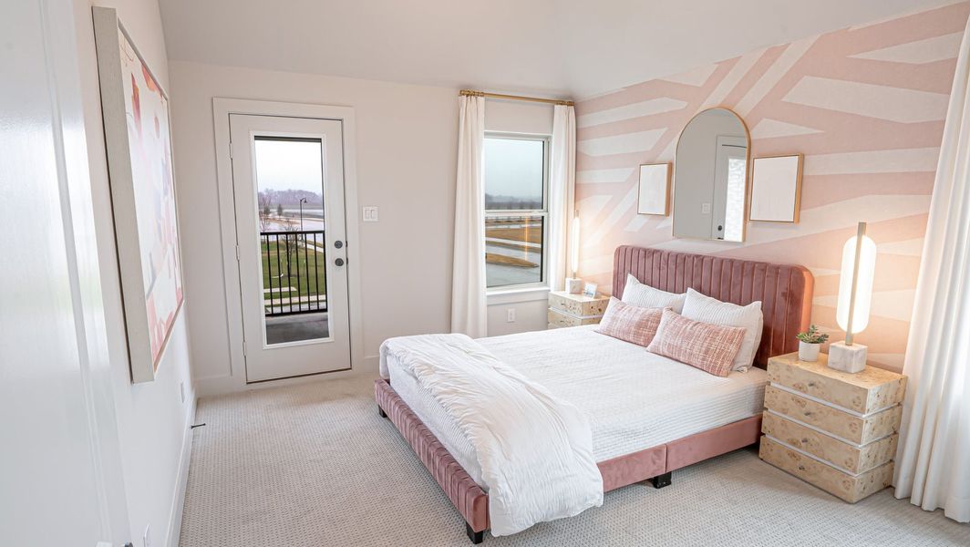 Furnished interior in a model home at Las Lomas in Forney (Image 18).