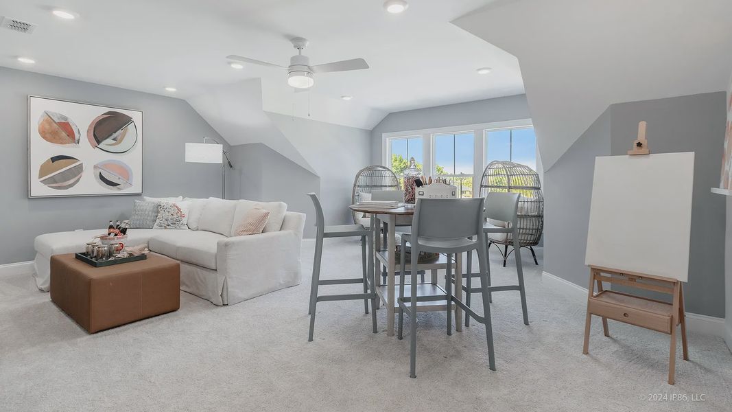 Furnished interior in a model home at The Courtyards at East Cherokee in Canton (Image 16). Furnished interior in a model home at The Courtyards at East Cherokee in Canton (Image 16).