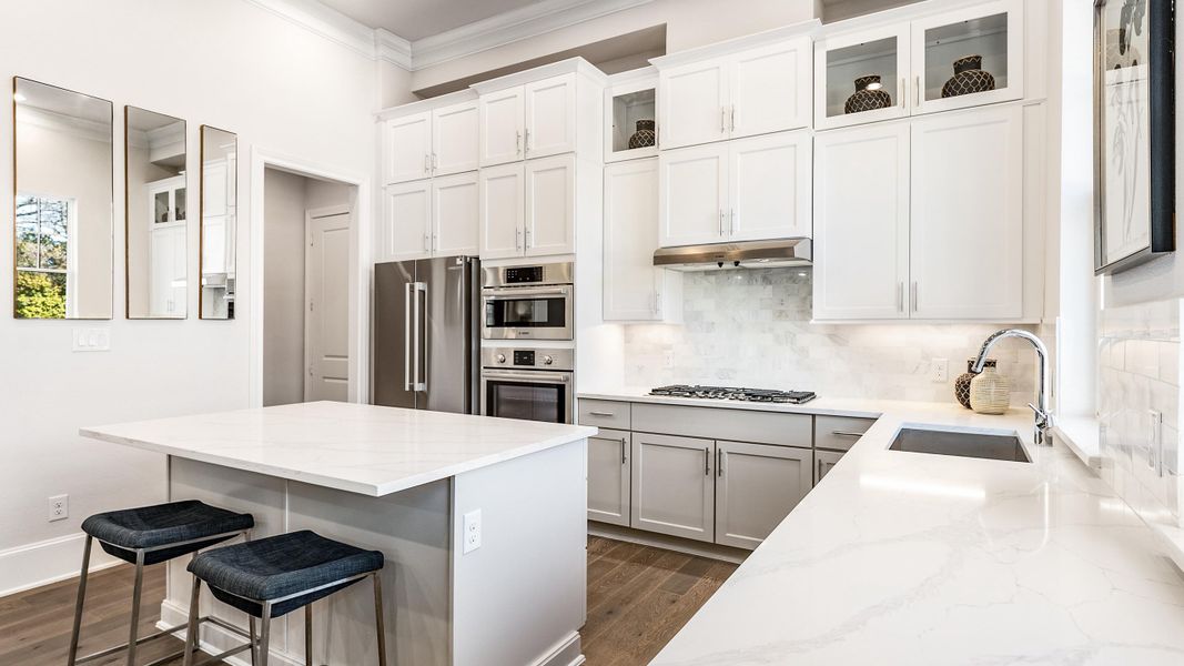 Furnished interior in a model home at 1897 Townhomes in Plano (Image 20).