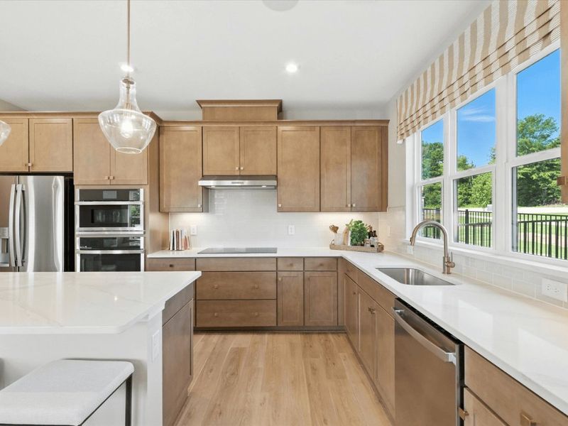 Furnished interior in a model home at Grahym at Southbridge in Fort Mill (Image 9).