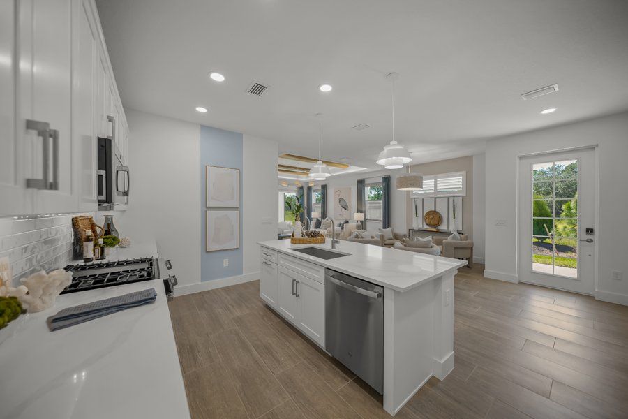 Furnished interior in a model home at Shellstone at Waterside in Sarasota (Image 50).