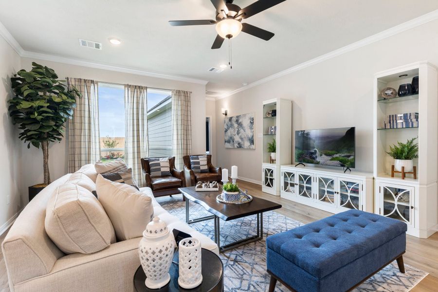 Furnished interior in a model home at Southern Pointe in College Station (Image 7).