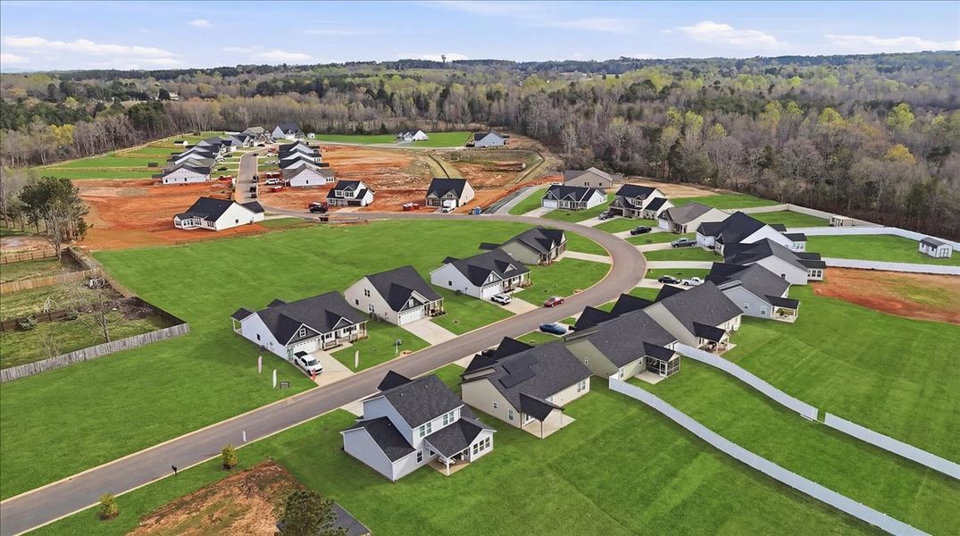 Aerial view of the Mills Gin community in Campobello, SC, showing layout and nearby surroundings (Image 15).