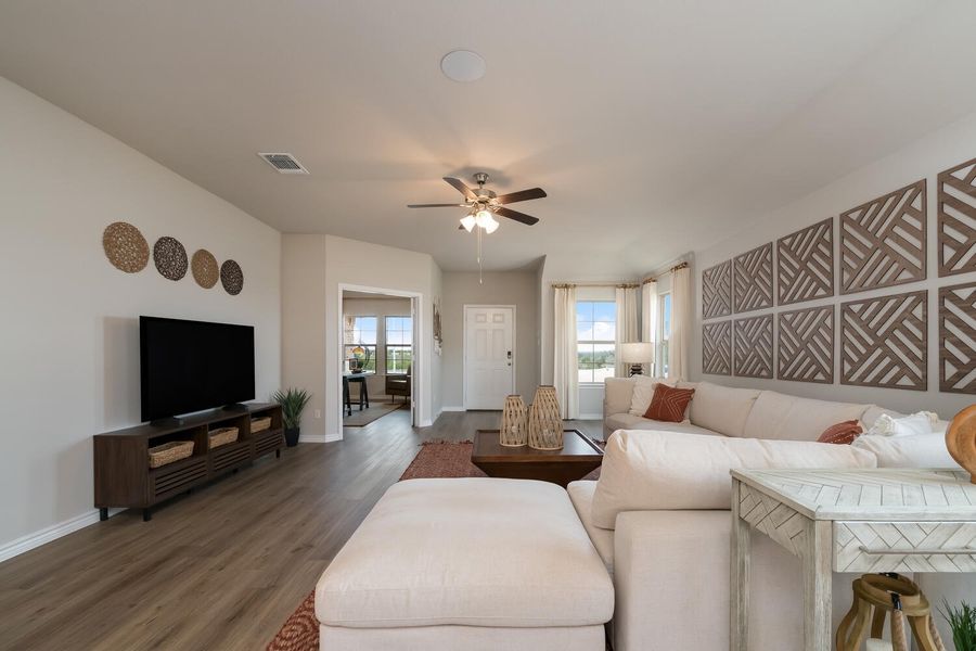 Furnished interior in a model home at Clayton Ranch in Copperas Cove (Image 4). Furnished interior in a model home at Clayton Ranch in Copperas Cove (Image 4).
