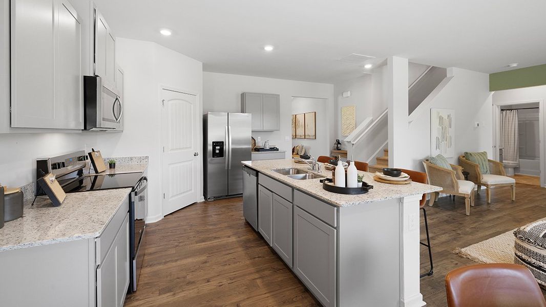 Furnished interior in a model home at Oaks at Cedar Grove in Fairburn (Image 9).