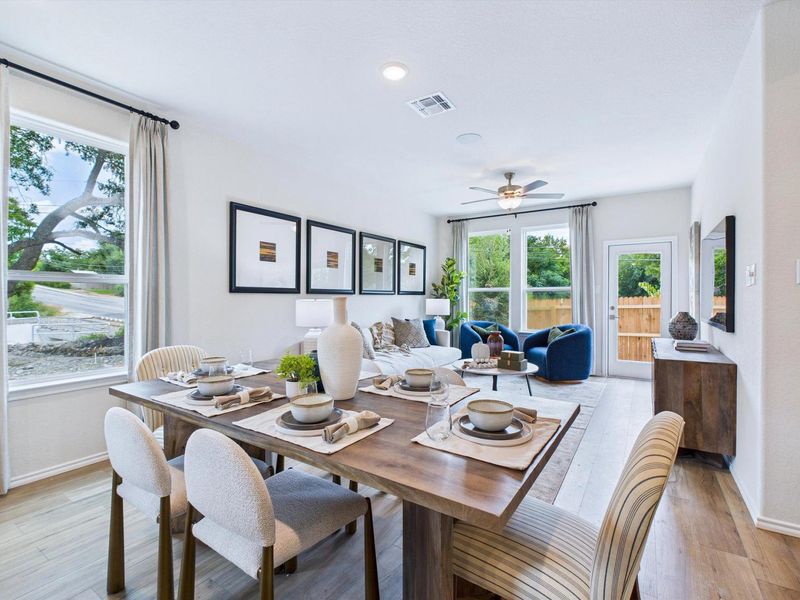 Furnished interior in a model home at Cedar Heights in San Antonio (Image 7).