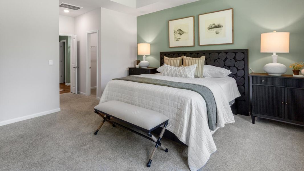 Furnished interior in a model home at Grayson Park in Leland (Image 16).