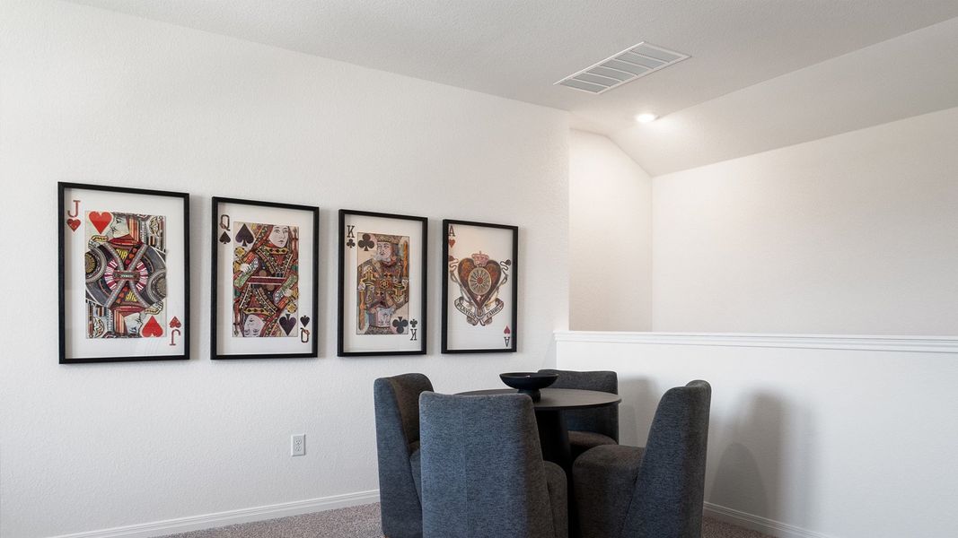 Furnished interior in a model home at Rosenbusch Ranch in Leander (Image 90).